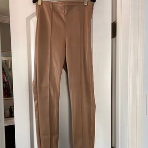 Size 4 Zara tan “leather” legging/pants.